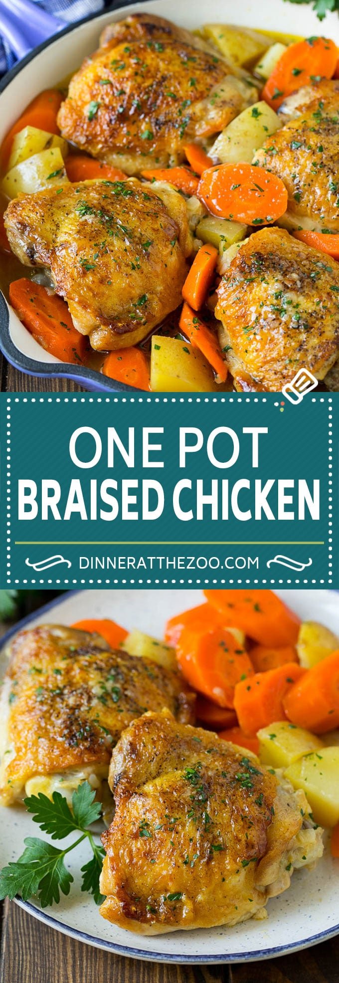 Braised Chicken with Carrots and Potatoes Recipe | One Pot Meal | Chicken with Potatoes #chicken #chickenthighs #onepot #potatoes #carrots #dinner #ezlod