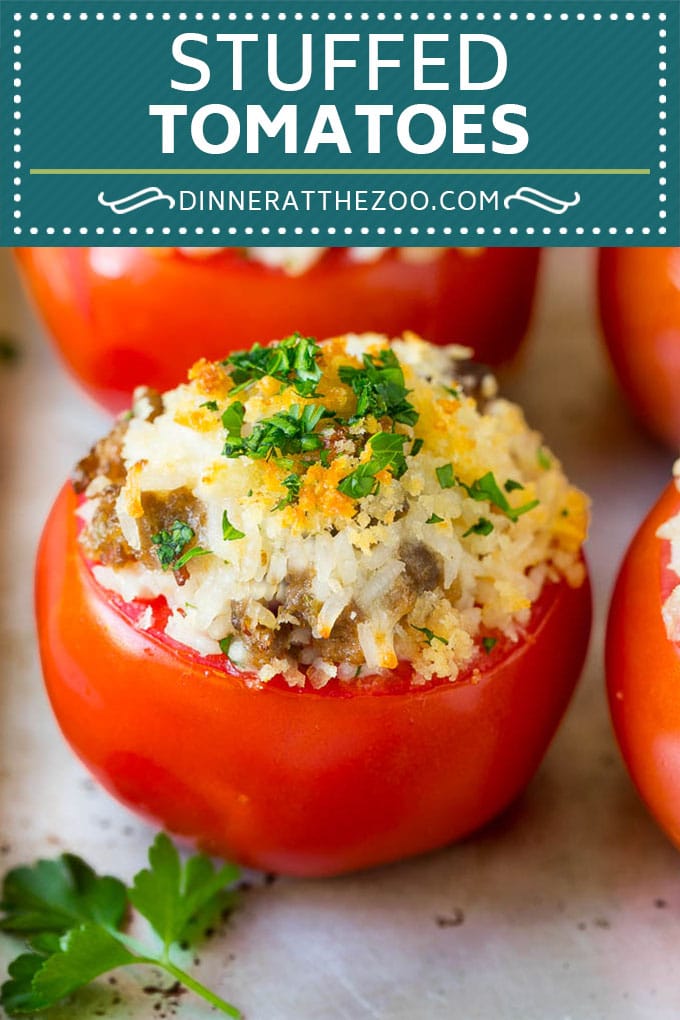Stuffed Tomatoes Recipe | Sausage Stuffed Tomatoes #tomatoes #sausage #rice #dinner #ezlod