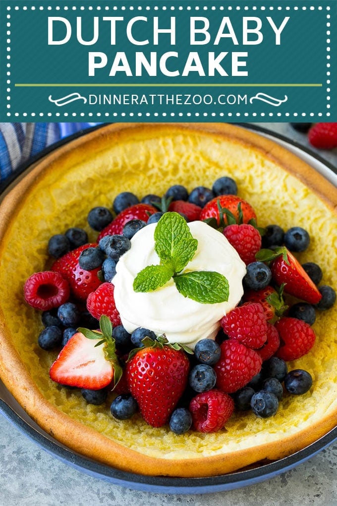 Dutch Baby Pancake Recipe | Puffed Pancake | Skillet Pancake #pancakes #breakfast #brunch #ezlod