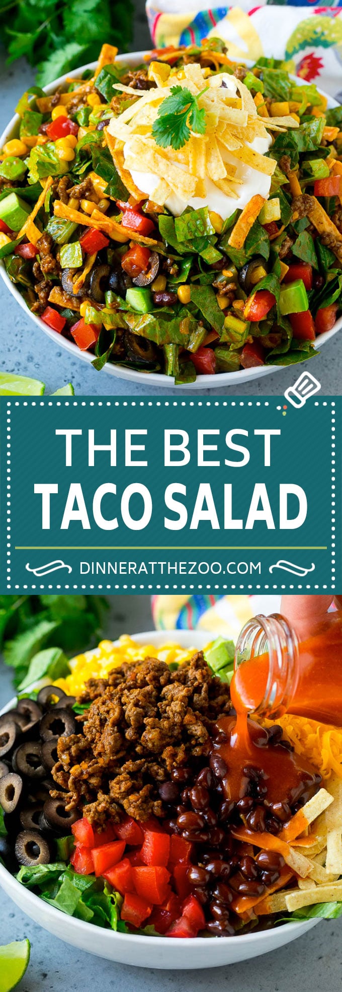 Taco Salad Recipe | Beef Taco Salad | Mexican Salad #salad #taco #beef #lunch #avocado #dinner #ezlod