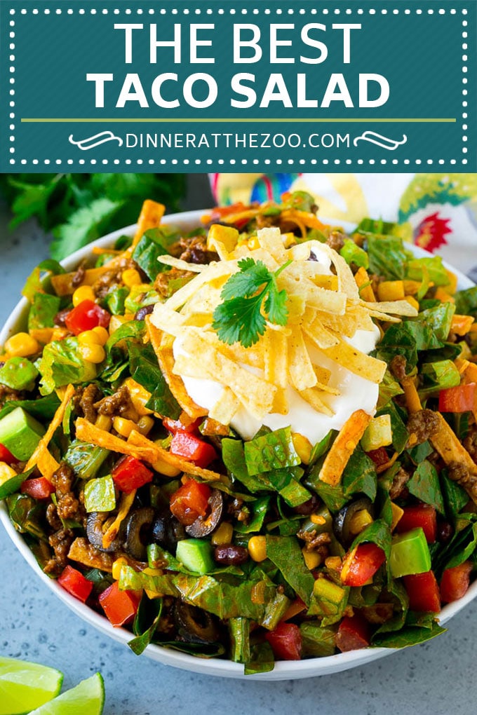 Taco Salad Recipe | Beef Taco Salad | Mexican Salad #salad #taco #beef #lunch #avocado #dinner #ezlod