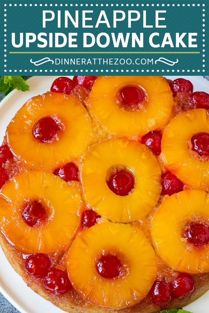Pineapple Upside Down Cake | Pineapple Cake #cake #pineapple #dessert #cherries #ezlod