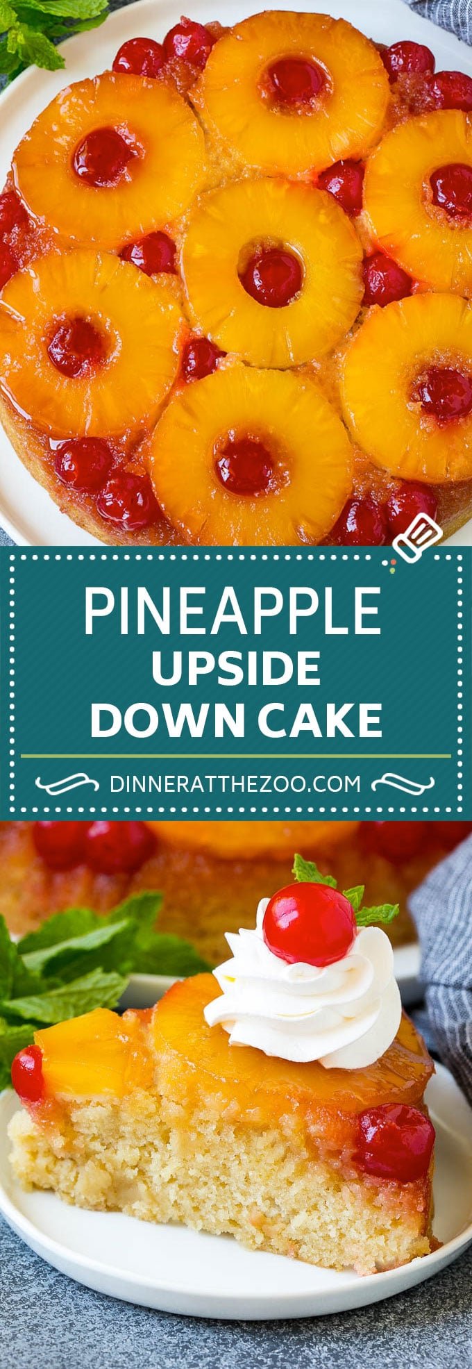 Pineapple Upside Down Cake | Pineapple Cake #cake #pineapple #dessert #cherries #ezlod