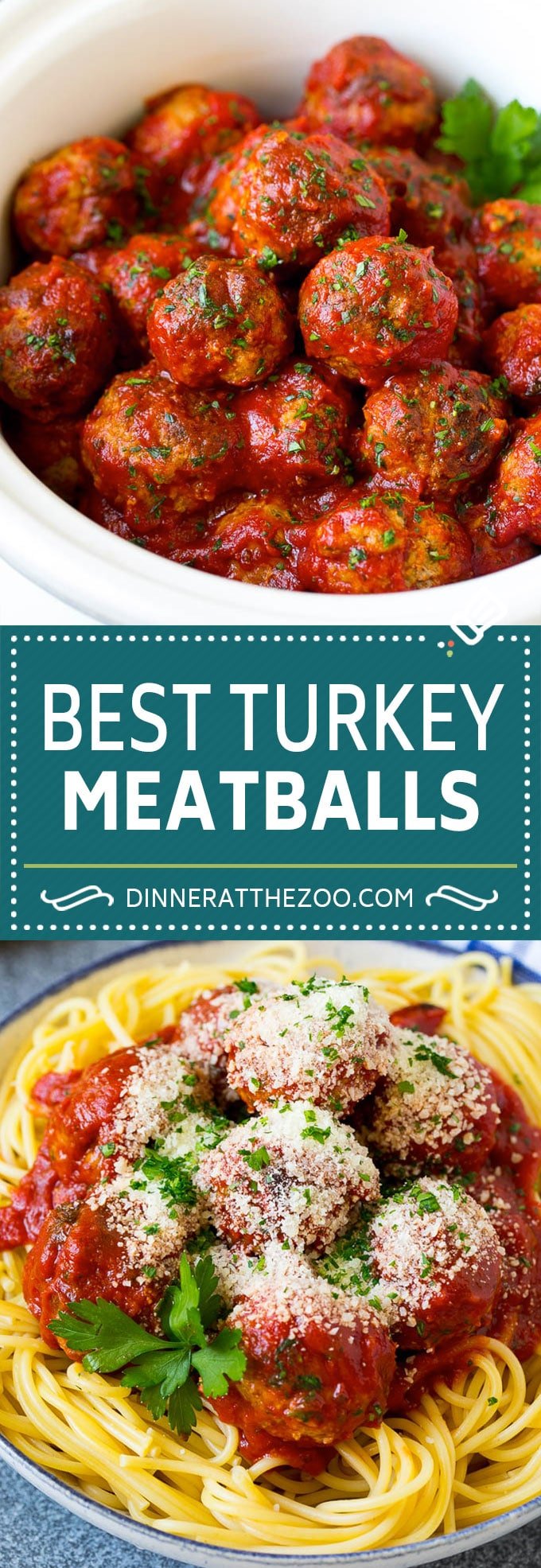 Slow Cooker Turkey Meatballs | Spaghetti and Meatballs #crockpot #slowcooker #turkey #meatballs #dinner #ezlod
