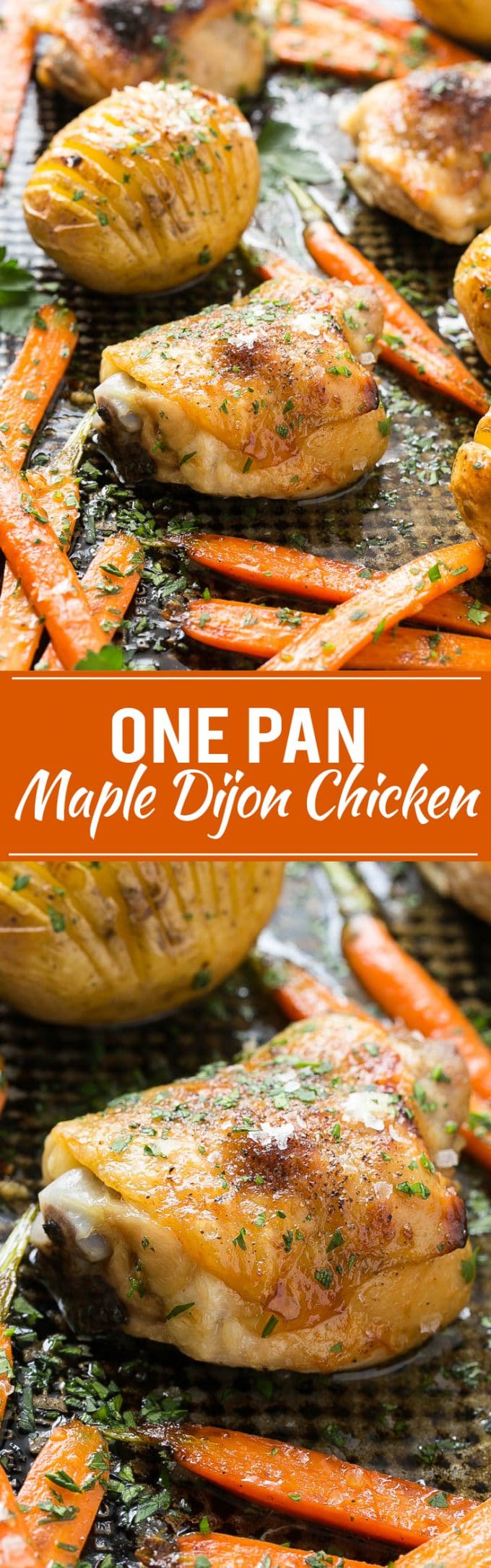 Maple Dijon Chicken with Hasselback Potatoes and Carrots Recipe | Maple Dijon Chicken | Hasselback Potatoes #chicken #maple #potatoes #fall #dinner #onepot #ezlod