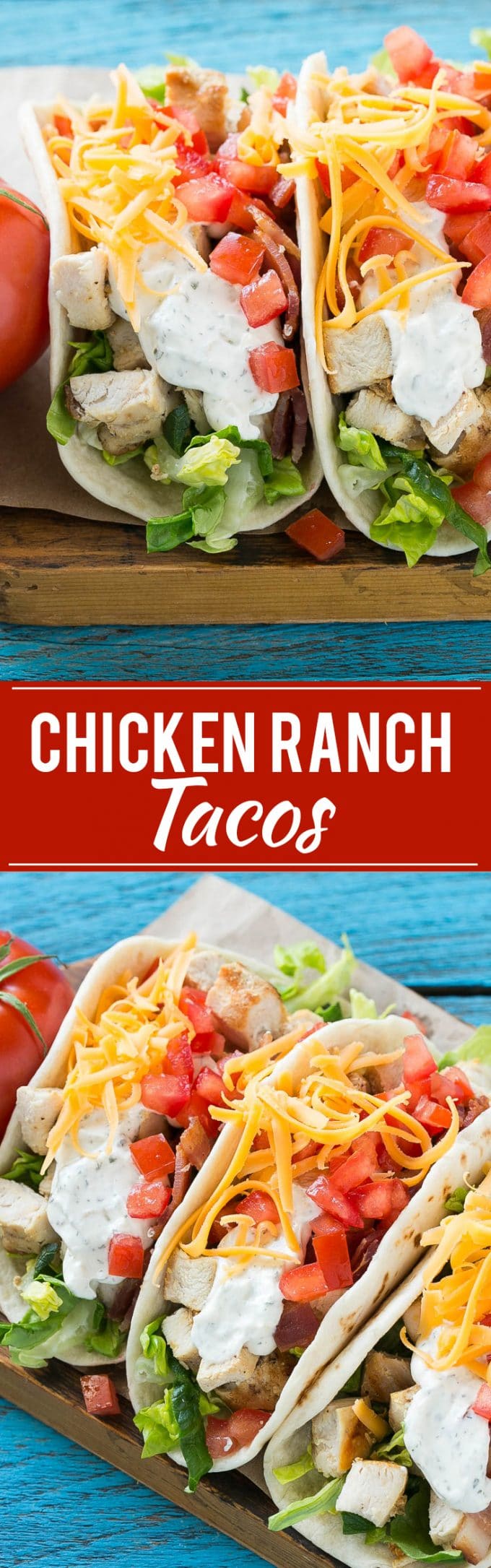 Chicken Ranch Tacos Recipe | Chicken Tacos #chicken #tacos #bacon #dinner #ezlod