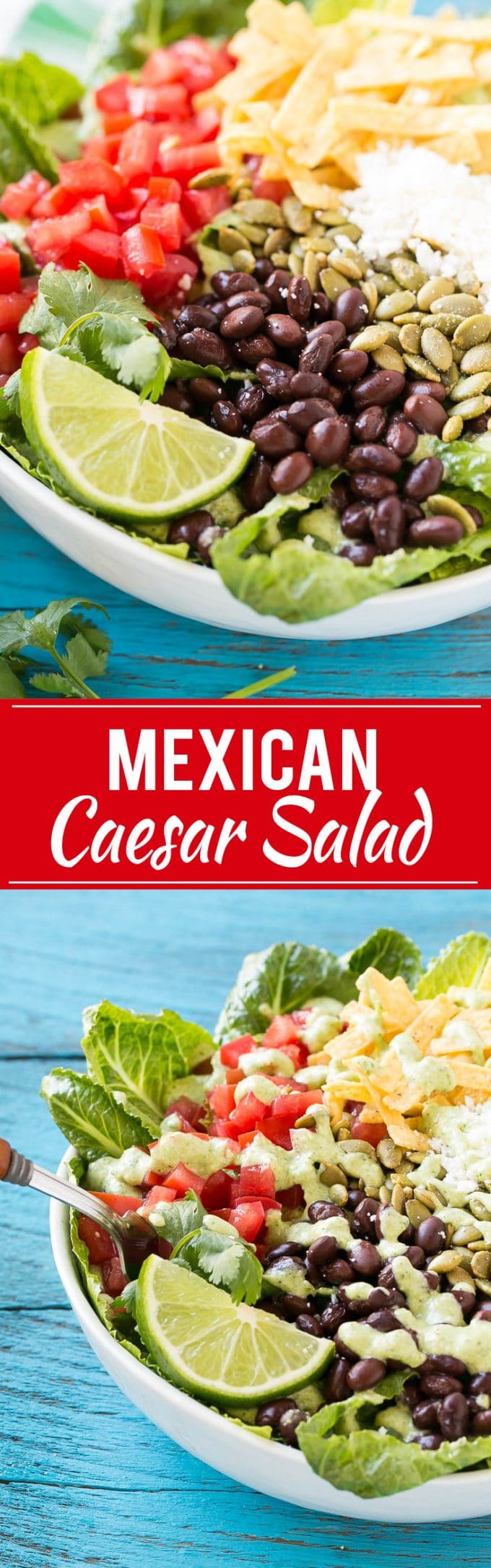 Mexican Caesar Salad Recipe | Caesar Salad | Mexican Salad #salad #beans #lunch #dinner #ezlod