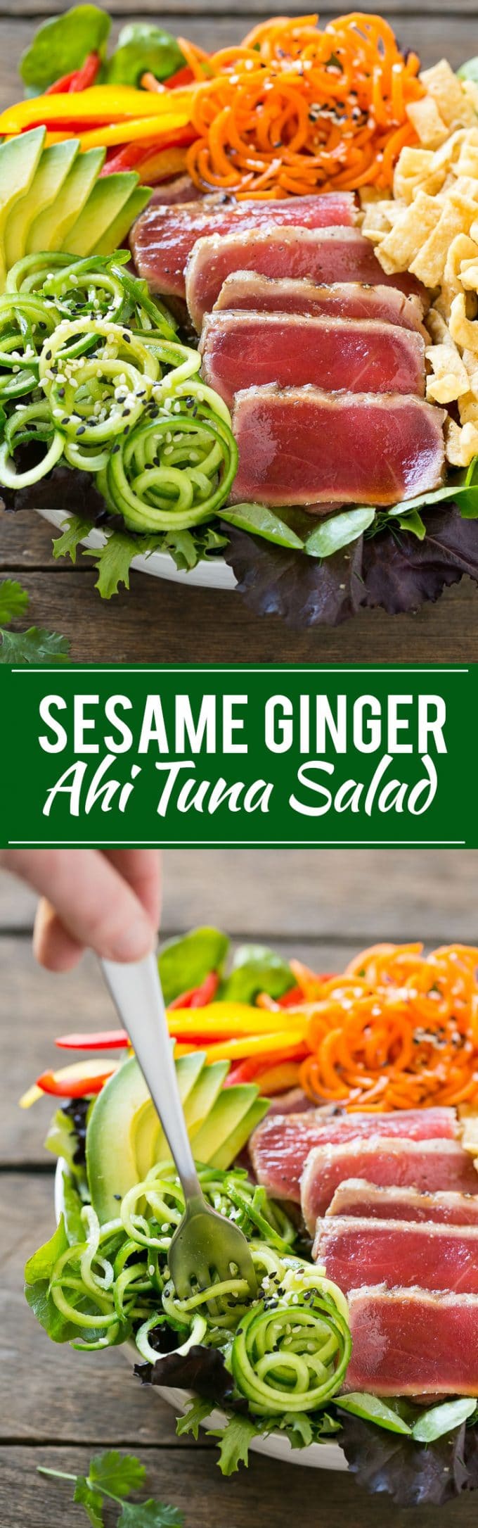 Ahi Tuna Salad with Sesame Ginger Dressing Recipe | Tuna Salad | Seafood Salad #ahi #tuna #salad #dinner #lunch #ezlod