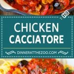 Chicken Cacciatore Recipe | Italian Chicken #chicken #peppers #mushrooms #olives #dinner #ezlod