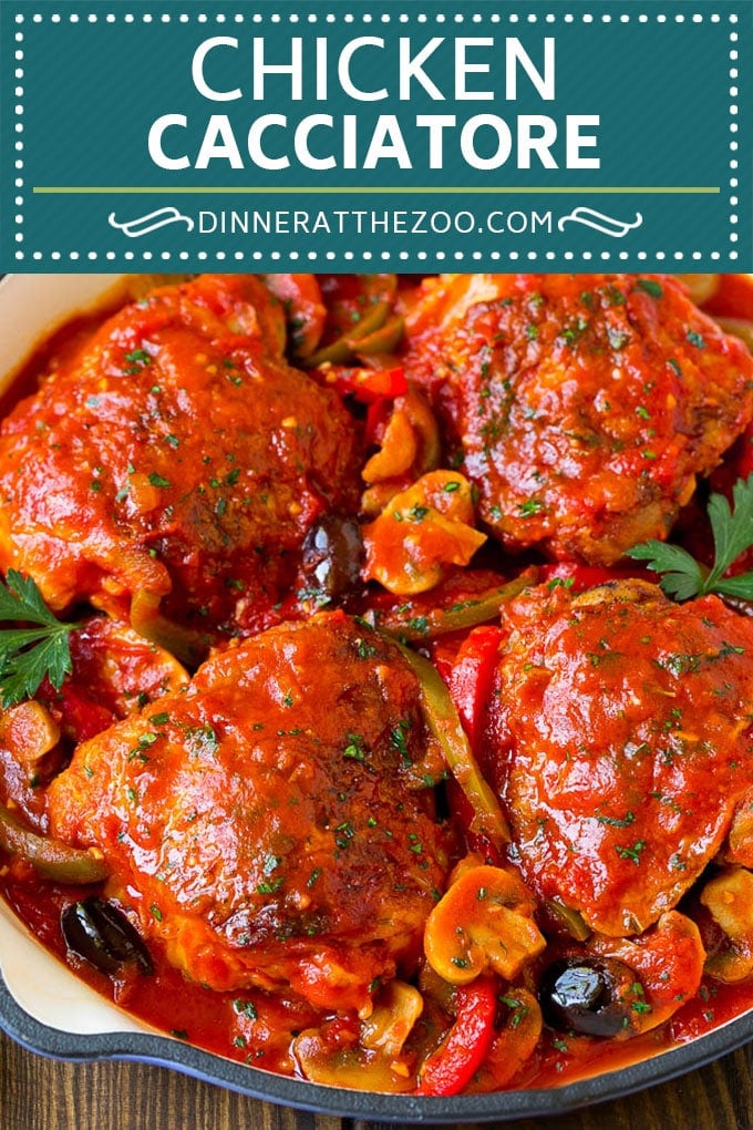 Chicken Cacciatore Recipe | Italian Chicken #chicken #peppers #mushrooms #olives #dinner #ezlod