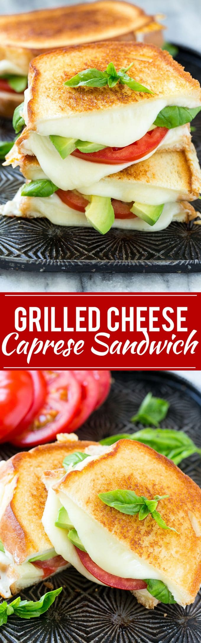 Caprese Sandwich | Grilled Cheese Sandwich Recipe #sandwich #caprese #cheese #grilledcheese #lunch #dinner #ezlod #avocado