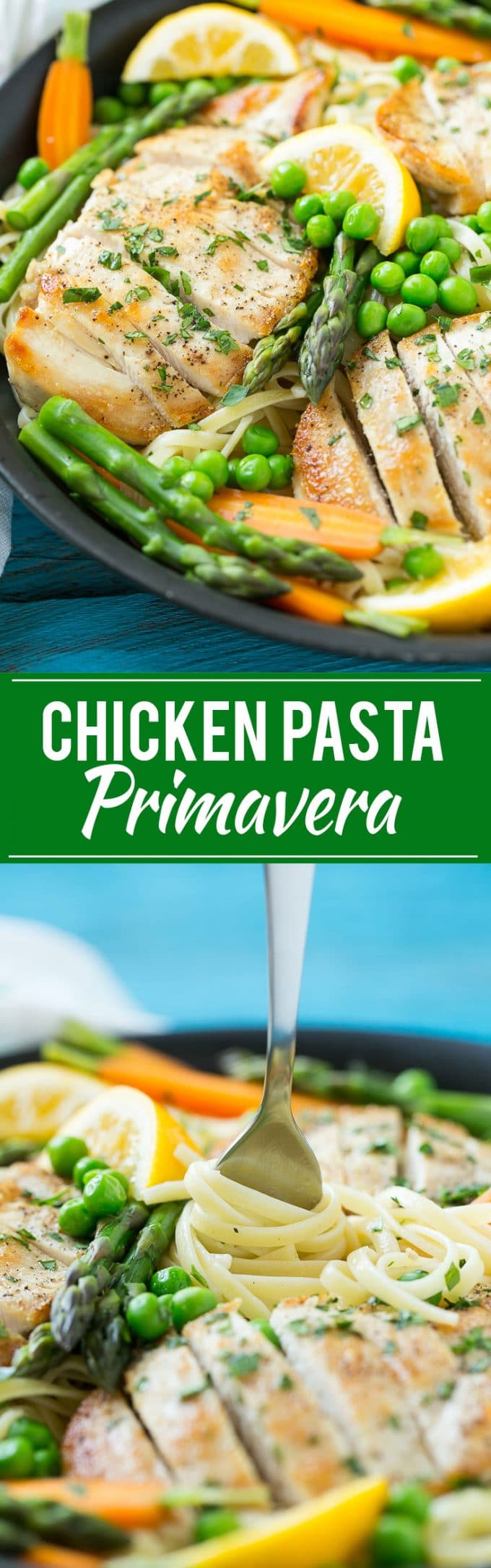 Chicken Primavera Recipe | Chicken Pasta | Vegetable Pasta #chicken #pasta #asparagus #carrots #peas #spring #dinner #ezlod