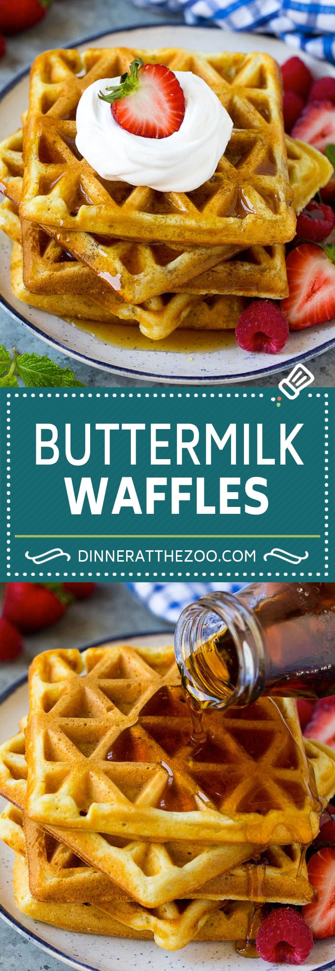 Buttermilk Waffles Recipe | Homemade Waffles #waffles #breakfast #brunch #ezlod