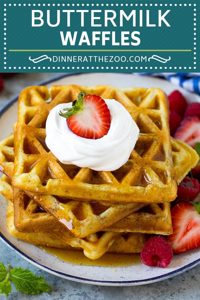 Buttermilk Waffles Recipe | Homemade Waffles #waffles #breakfast #brunch #ezlod
