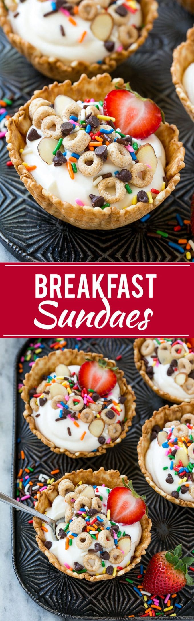 Breakfast Sundaes | Kids Breakfast Idea #breakfast #yogurt #cereal #banana #ezlod