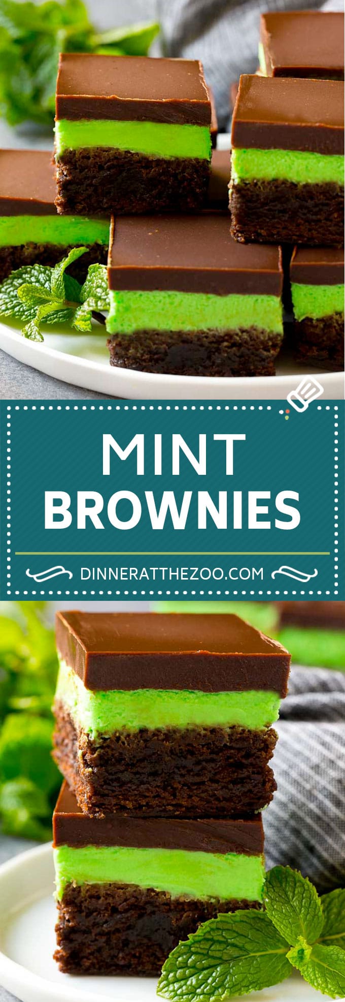 Mint Brownies Recipe | Layered Brownies | Frosted Brownies #brownies #chocolate #frosting #mint #dessert #ezlod