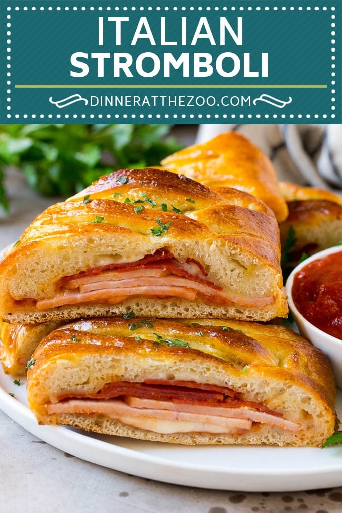 Stromboli Recipe | Italian Stromboli #pepperoni #cheese #ham #dinner #ezlod