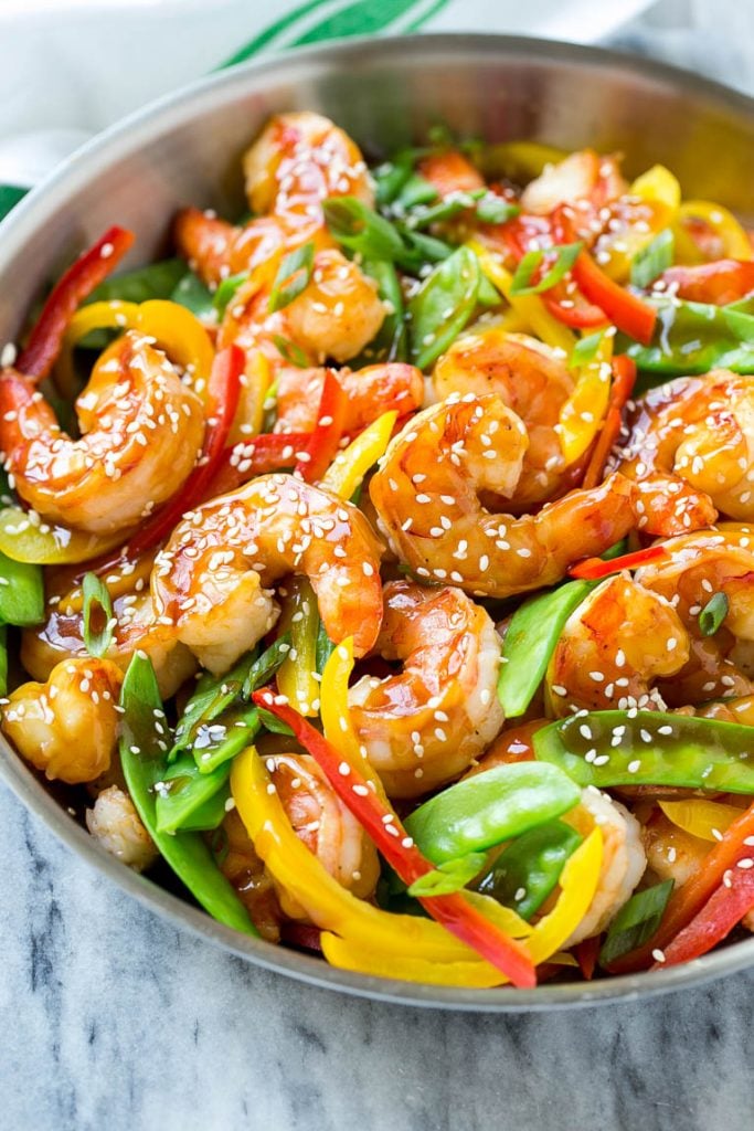 Teriyaki Shrimp Stir Fry Recipe | Shrimp Stir Fry | Healthy Stir Fry #shrimp #teriyaki #vegetables #stirfry #dinner #ezlod Teriyaki shrimp stir fry with shrimp, snow peas and peppers in a homemade sauce.