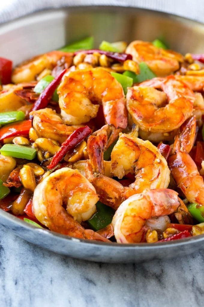 Kung Pao Shrimp | Shrimp Recipe | Shrimp Stir Fry | Easy Shrimp Recipe #shrimp #stirfry #peppers #dinner #ezlod #spicy Kung Pao shrimp with bell peppers, peanuts and chilies.