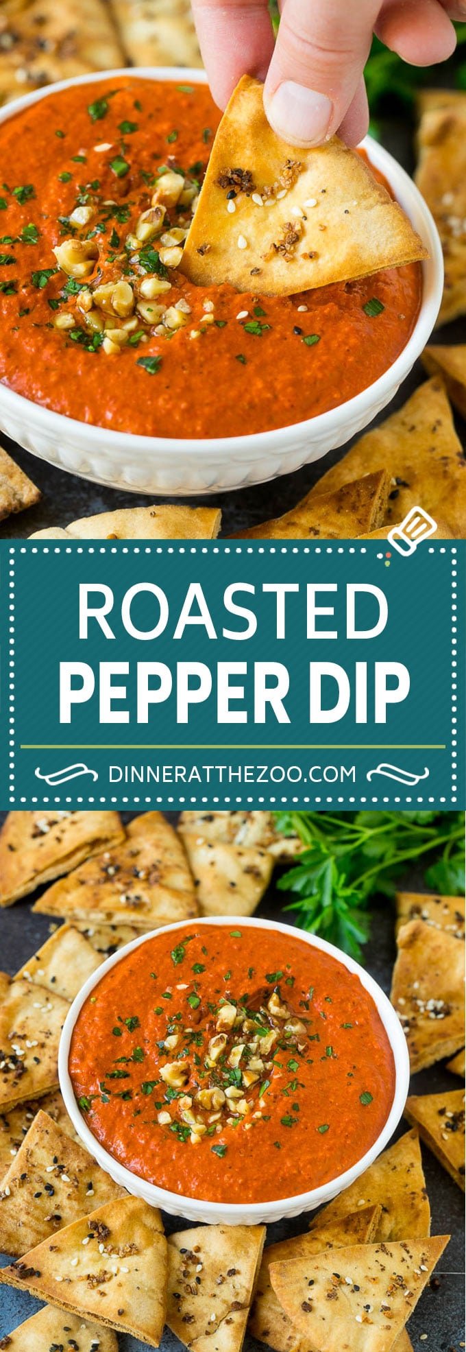 Roasted Red Pepper Dip | Muhammara Dip | Middle Eastern Dip #bellpeppers #walnuts #dip #appetizer #ezlod