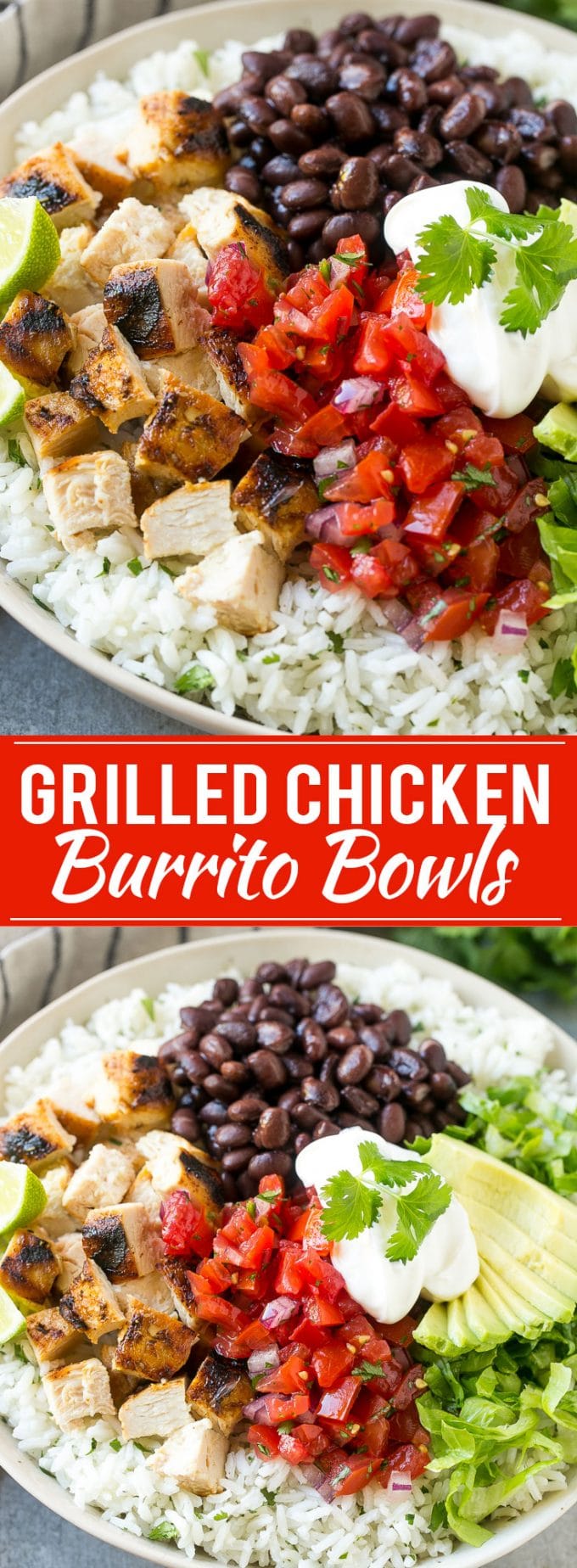 Chicken Burrito Bowls Recipe | Grilled Chicken Recipe | Burrito Bowl | Mexican Chicken #burrito #mexicanfood #rice #beans #chicken #dinner #ezlod #mealprep