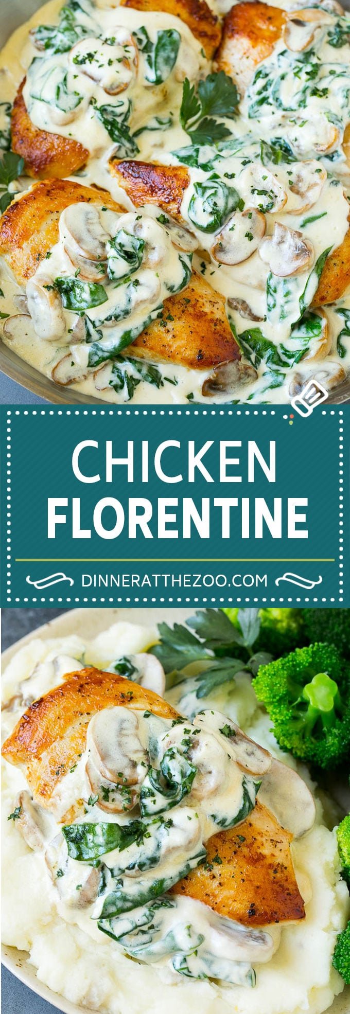 Chicken Florentine Recipe | Spinach Chicken | Mushroom Chicken #chicken #spinach #mushrooms #lowcarb #keto #dinner #ezlod