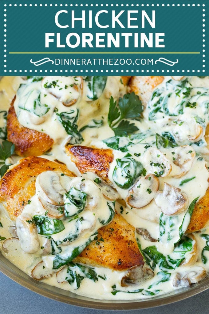 Chicken Florentine Recipe | Spinach Chicken | Mushroom Chicken #chicken #spinach #mushrooms #lowcarb #keto #dinner #ezlod