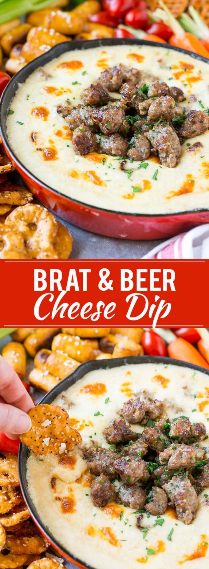 Brat & Beer Cheese Dip Recipe | Beer Cheese Dip | Cheese Dip | Easy Appetizer #beer #cheese #dip #sausage #appetizer #ezlod