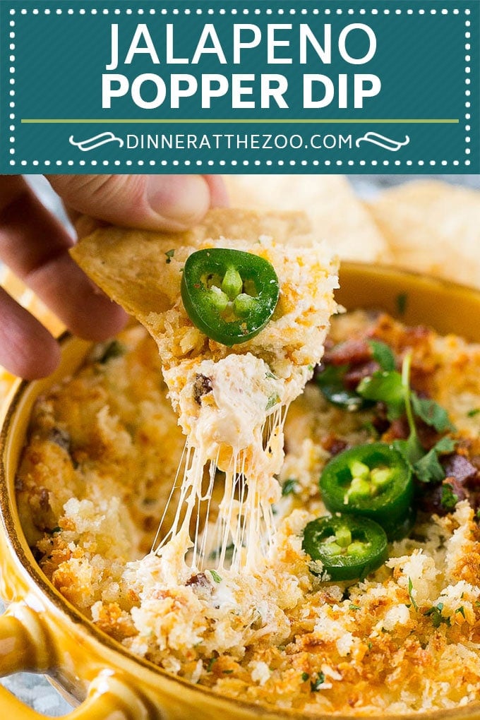 Jalapeno Popper Dip #jalapeno #dip #bacon #cheese #appetizer #ezlod