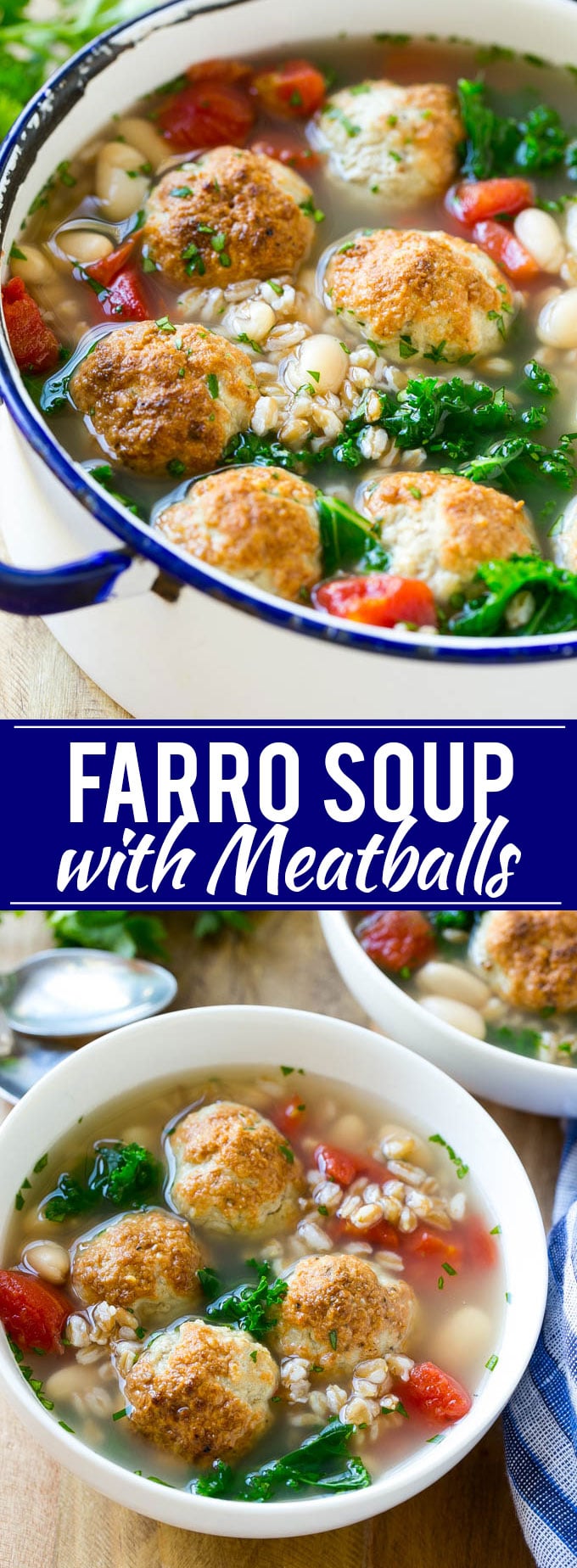 Farro Soup with Meatballs Recipe | Farro Recipe | Meatball Soup | Healthy Soup Recipe #soup #healthy #meatballs #farro #dinner #ezlod