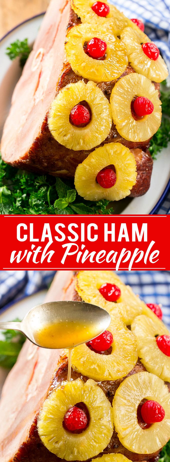 Ham with Pineapple and Cherries Recipe | Easter Ham | Christmas Ham | Holiday Ham | Pineapple Ham Recipe #ham #easter #christmas #thanksgiving #pineapple #dinner #ezlod
