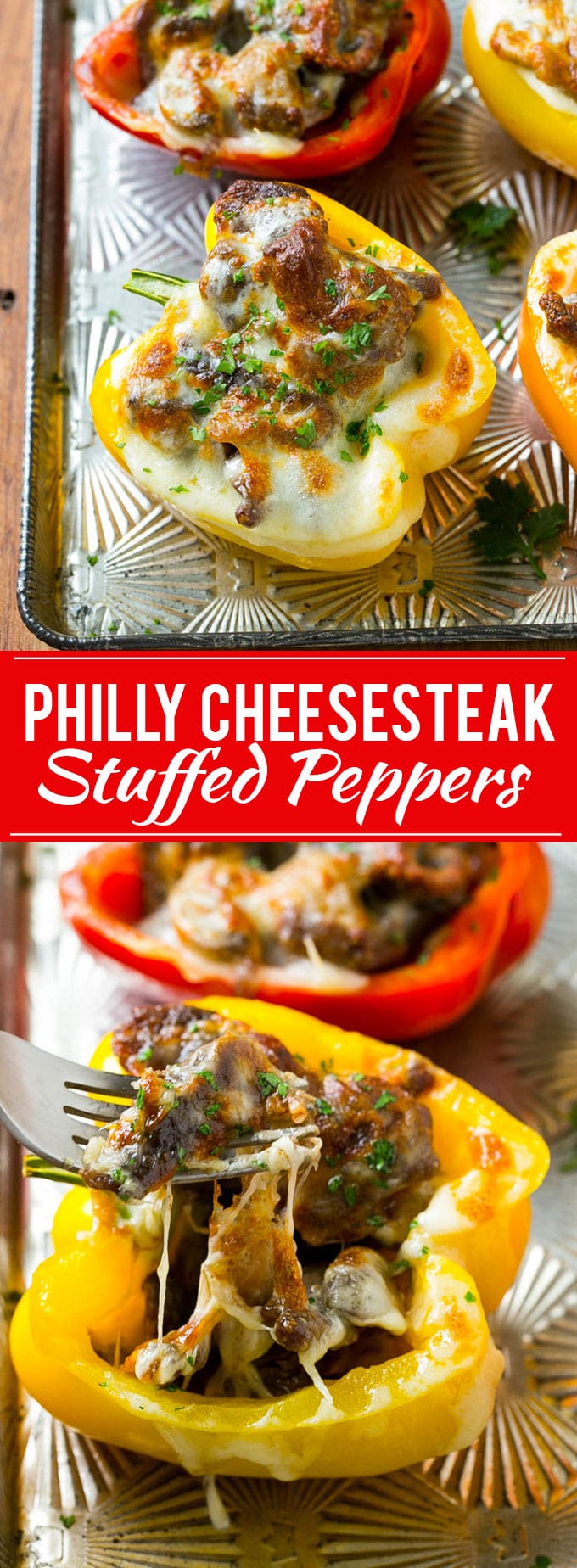 Philly Cheesesteak Stuffed Peppers Recipe | Easy Stuffed Peppers | Low Carb Stuffed Peppers #peppers #steak #cheese #mushrooms #lowcarb #keto #dinner #ezlod