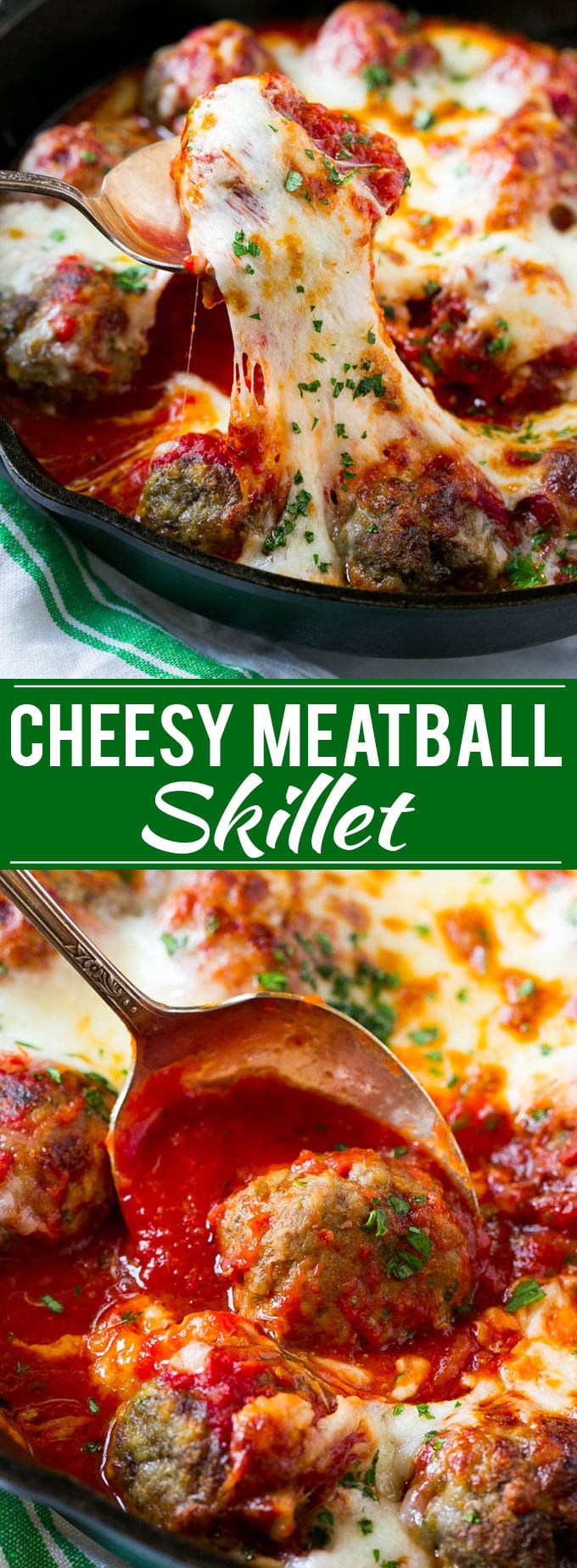 Cheesy Meatball Bake Recipe | Meatball Skillet | Italian Meatballs | Baked Meatball Recipe #meatballs #beef #cheese #dinner #ezlod