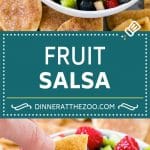 Fruit Salsa Recipe | Dessert Salsa | Cinnamon Sugar Chips | Fruit Recipe #fruit #kiwi #blueberry #strawberry #dip #salsa #ezlod #dessert #snack