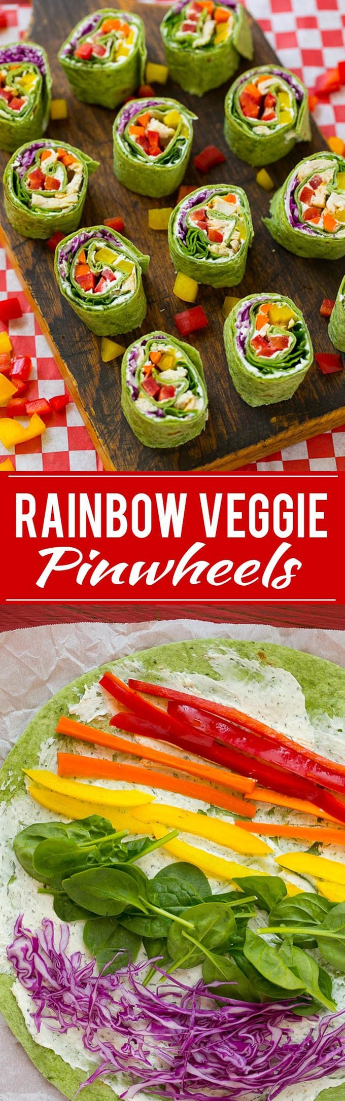 Rainbow Veggie Pinwheels Recipe | Veggie Pinwheels | Kids Lunch Recipe | Pinwheel Sandwich Recipe #pinwheels #wraps #sandwich #lunch #ezlod #veggie