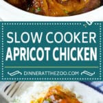 Slow Cooker Apricot Chicken #chicken #apricot #slowcooker #crockpot #dinner #ezlod