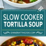 Slow Cooker Chicken Tortilla Soup Recipe | Chicken Soup Recipe | Slow Cooker Chicken Soup | Mexican Chicken Soup | Tortilla Soup Recipe #soup #tortillasoup #chickensoup #mexican #mexicansoup #dinner #ezlod
