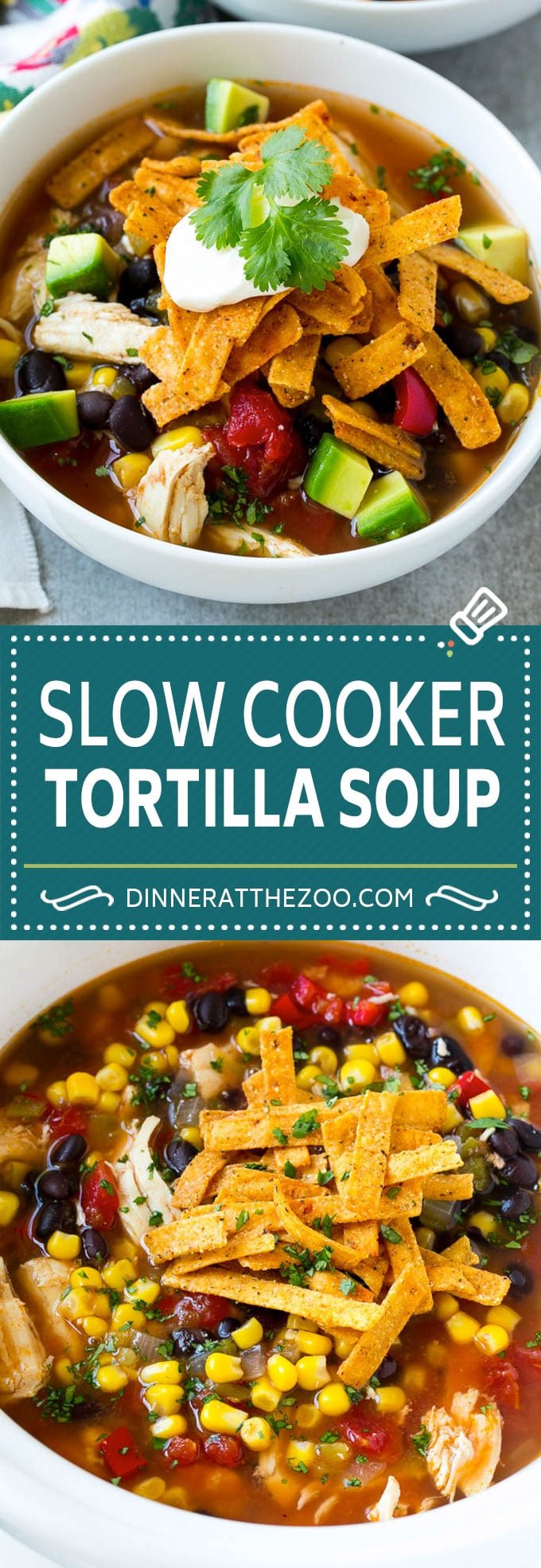 Slow Cooker Chicken Tortilla Soup Recipe | Chicken Soup Recipe | Slow Cooker Chicken Soup | Mexican Chicken Soup | Tortilla Soup Recipe #soup #tortillasoup #chickensoup #mexican #mexicansoup #dinner #ezlod