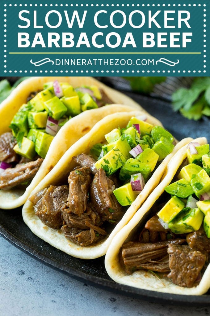Slow Cooker Barbacoa | Beef Tacos | Crock Pot Beef Tacos #beef #tacos #crockpot #slowcooker #dinner #avocado #ezlod