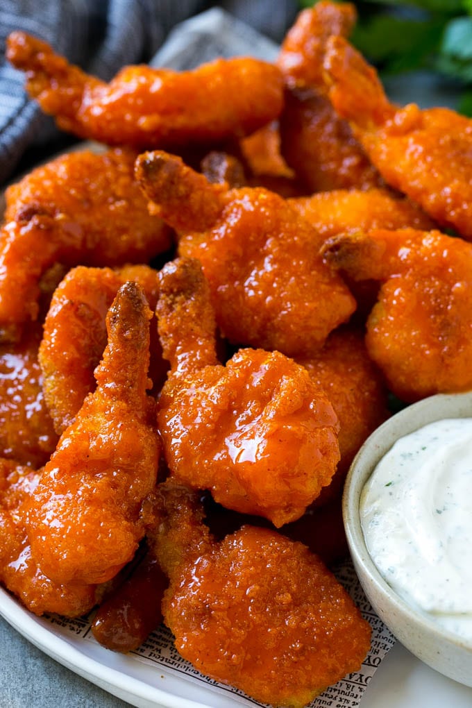 Buffalo Shrimp Recipe | Crispy Buffalo Shrimp | Fried Shrimp | Shrimp Appetizer #shrimp #buffalo #buffaloshrimp #appetizer #friedshrimp #ezlod Buffalo Shrimp served with a ranch dipping sauce.
