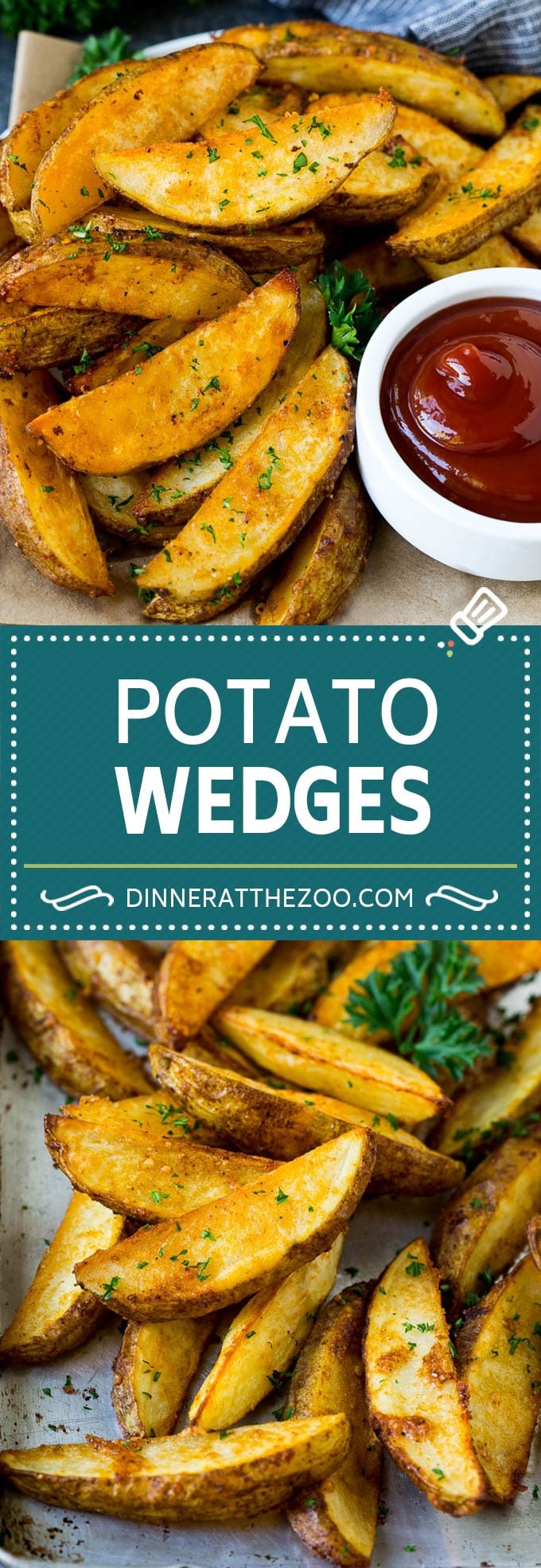 Baked Potato Wedges Recipe | Baked French Fries #potatoes #fries #sidedish #dinner #ezlod