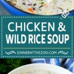 Chicken and Wild Rice Soup Recipe | Creamy Chicken Soup #chicken #rice #soup #bacon #dinner #ezlod