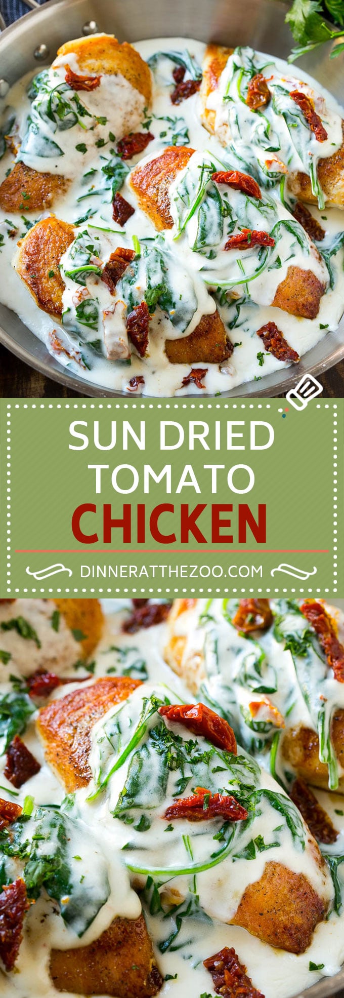 Sun Dried Tomato Chicken Recipe | Chicken in Sun Dried Tomato Sauce | Chicken with Cream Sauce | Chicken with Spinach | Italian Chicken #chicken #lowcarb #tomatoes #spinach #italianfood #dinner #ezlod