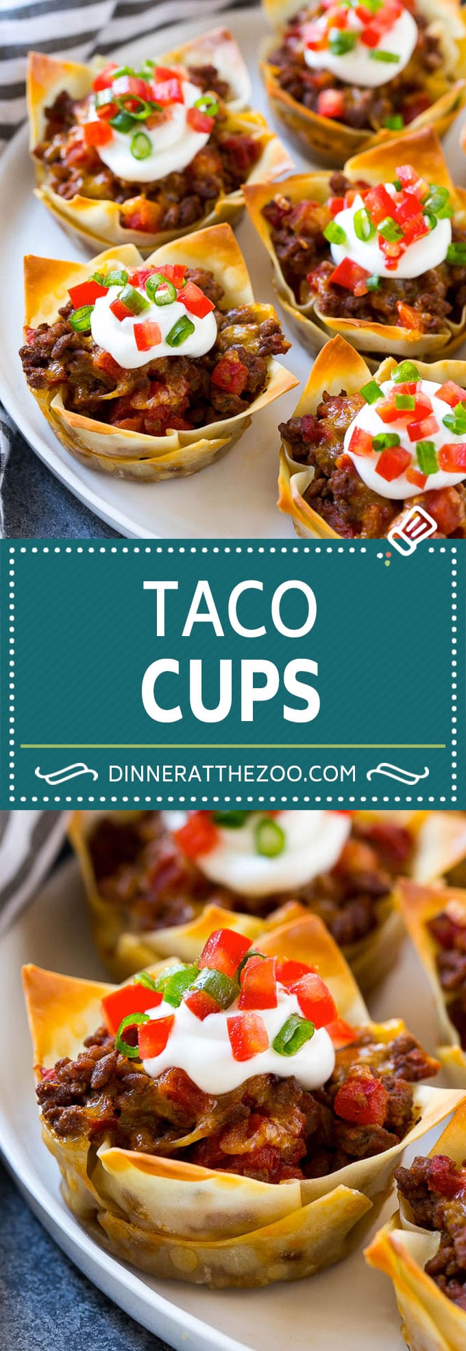 Taco Cups Recipe | Wonton Taco Cups | Taco Cupcakes | Mexican Appetizer #taco #hamburger #appetizer #ezlod #beef