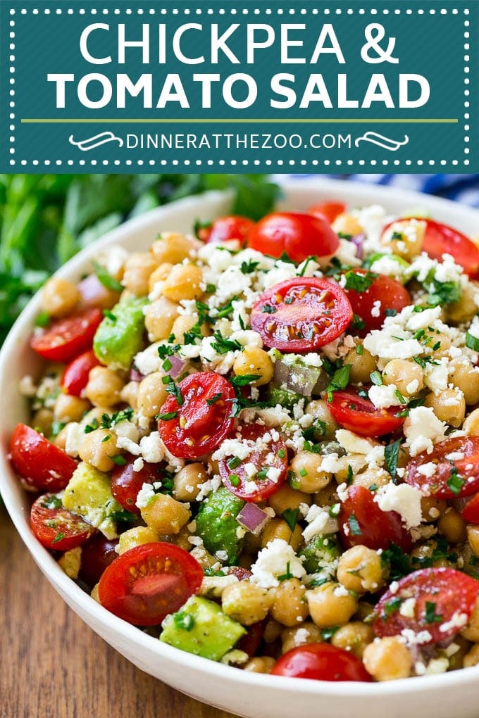 Chickpea Salad Recipe | Chickpea and Tomato Salad | Chickpea Avocado Salad | Summer Salad #salad #summer #recipes #ezlod