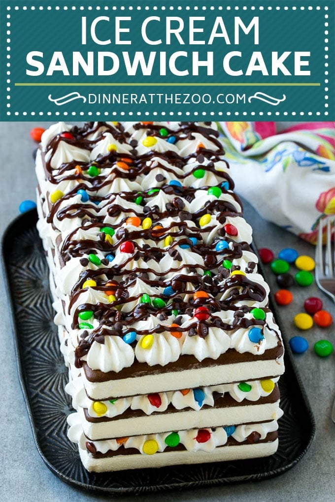 Ice Cream Sandwich Cake Recipe | Ice Cream Cake | Frozen Cake Recipe | No Bake Ice Cream Cake #icecream #cake #dessert #chocolate #ezlod