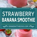 Strawberry Banana Smoothie Recipe | Strawberry Smoothie #strawberry #banana #smoothie #drink #ezlod