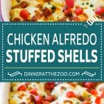 Chicken Alfredo Stuffed Shells Recipe | Stuffed Shells | Chicken Stuffed Shells | Baked Pasta #stuffedshells #alfredo #chicken #pasta #cheese #dinner #ezlod