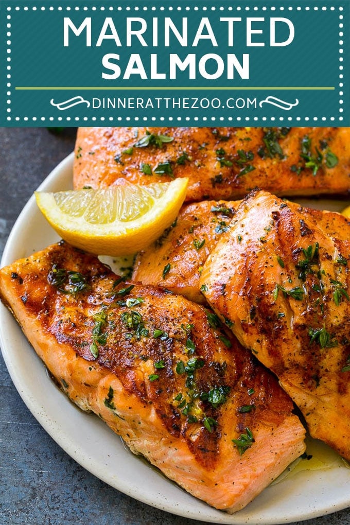 Marinated Salmon Recipe | Grilled Salmon | Garlic and Herb Salmon #salmon #grilling #marinade #fish #dinner #ezlod
