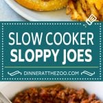 Slow Cooker Sloppy Joes Recipe | Crock Pot Sloppy Joes | Homemade Sloppy Joes #beef #slowcooker #crockpot #sandwich #ezlod